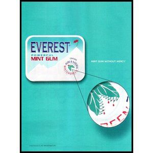 2002 Everest Mint Gum Vintage Print Ad Candy Retro Metal Tin Box Wall Art Photo